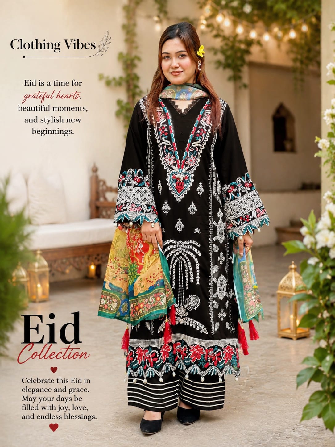Black Embroidered Luxury Suit